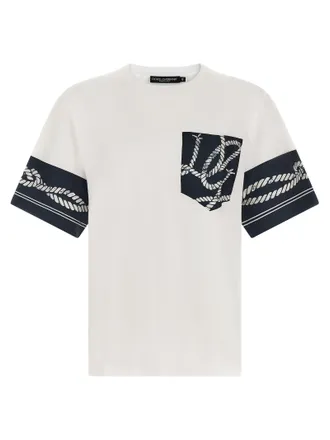 Dolce & Gabbana Blue Cotton Mens T-Shirt