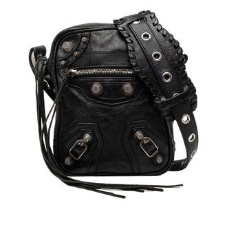 Balenciaga Pre-owned Balenciaga Lambskin Motocross Le Cagole Messenger Bag Unisex 714G17242I9XQPA8