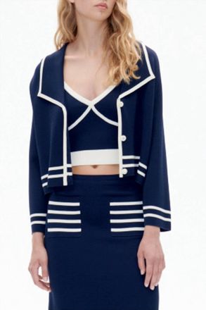 Baum Und Pferdgarten Cila Knit Jacket In Blue Sailor