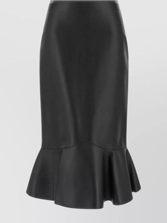 Fendi leather fitted skirt