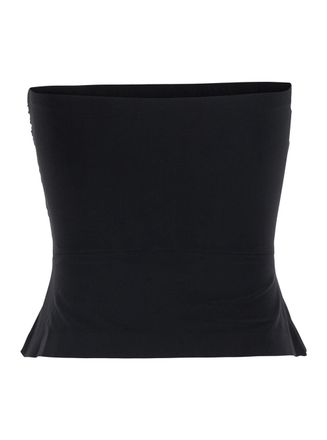 Norma Kamali Womens Top Strapless Tech Fabric Black Polyester Tops