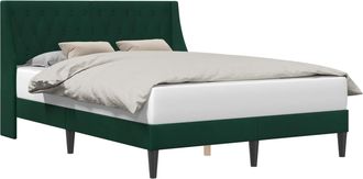 vidaXL Estructura De Cama Verde Oscuro 120 X 190 Cm Terciopelo Vidaxl