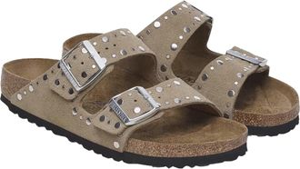 Birkenstock Taupe Arizona Rivet Slides