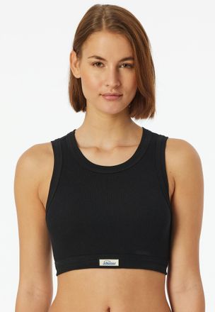 Schiesser Bustier SCHIESSER Revival Kollektion, Damen, Gr. 40, N-Gr, schwarz (000, schwarz), Feinripp, Obermaterial: 95% Baumwolle, 5% Elasthan, BHs Bustier, Br