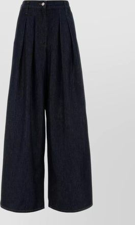 Dries Van Noten denim pamplona mid-rise wide-leg trousers