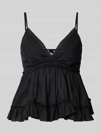 Only Slim Fit Top aus reiner Baumwolle Modell TARIA in Black, Gr&ouml;&szlig;e XL