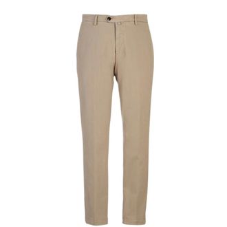 BRIGLIA 1949 Chinos, male, Brown, 2XL, Slim Fit Cotton Trousers