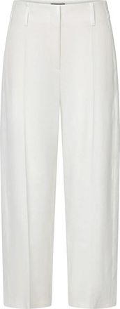Windsor Cropped Broeken - Dames - Vrijetijds broeken - Wit - M - Leer - Broeken