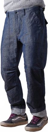 Relwen Cotton Linen Supply Pants In Indigo