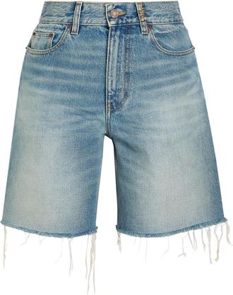 Chlo&eacute; Frayed Denim Shorts - 27 (W27 / UK8-10 / S)