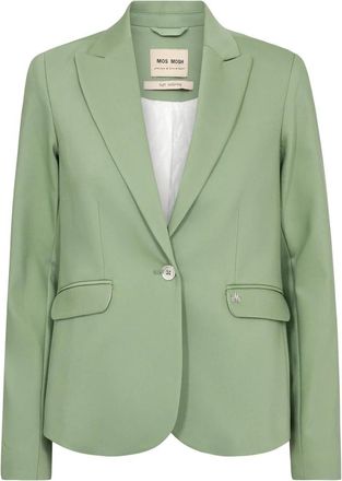 Mos Mosh Blake Night Blazer - Dames - Blazers - Groen - L - Katoen - Jassen
