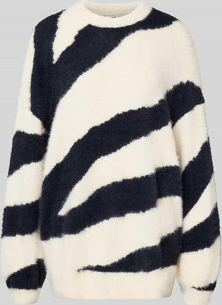 Noisy May Strickpullover mit Rundhalsausschnitt Modell HEIDI in Ecru, Größe XL