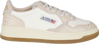 Autry Medalist Low Crocodile-Embossed Cow Leather Sneakers