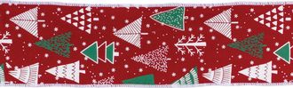 Melrose International Holiday Tree Ribbon 4 x 10 yds. - Red, Green