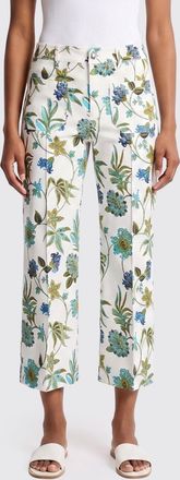 Fay Pantaloni cropped Fay in cotone stampato