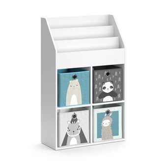 Vicco Estanter&iacute;a Infantil Luigi, Blanco, 72 X 114.2 Cm Con 4 Cajones Plegables