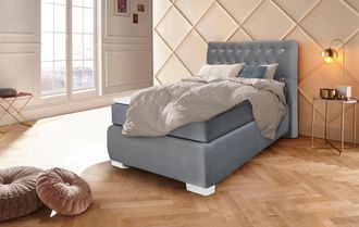 Leonique Boxspringbett »Rumba« Taschenfederkern-Matratze in Härtegrad 3, in 4 Breiten, incl. Topper