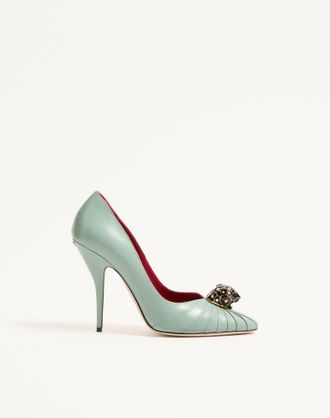 Valentino Garavani D&eacute;collet&eacute; Panthea In Capretto 105Mm Donna MORNING DEW 36.5