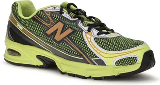 New Balance Womens 740 Sneakers Field Green - Black Cement Upper: Fabric; Sole: Rubber