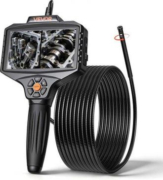 OEM Endoscopio De Doble C&aacute;mara Con Rotaci&oacute;n Motorizada 360&deg;, C&aacute;mara De Inspecci&oacute;n Con Pantalla Ips Dividida, Sonda Delgada De 8 Mm, Cable De 5 M, 5000 Mah