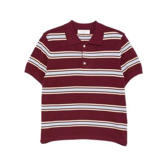Dunst Polo Shirts, female, Multicolor, Size: XS Striped Polo Knit