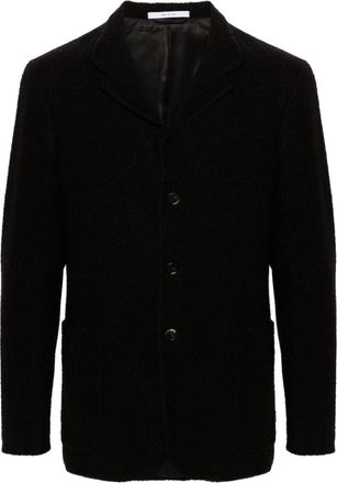 Gabriela Hearst Obi brushed single-breasted blazer - men - Camel Hair/Viscose/Silk - 48 - Black