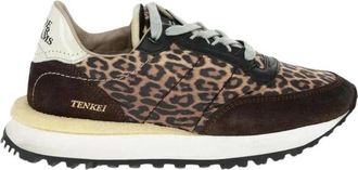 Hidnander Leren Lage Sneakers - Dames - Sneakers - Bruin - 41 EU - Leer - Schoenen