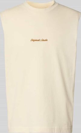 Jack & Jones Jack & Jones T-Shirt mit Stitching in Offwhite, Gr&ouml;&szlig;e XXL