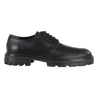 Hogan Zwarte leren Derby schoenen Ronde neus - Heren - Veterschoenen - Zwart - 39 EU - Schoenen