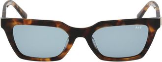 Abercrombie & Fitch 52mm Cat Eye Sunglasses in Dark Havana /Green at Nordstrom