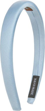 Tasha Skinny Padded Satin Headband in Blue at Nordstrom
