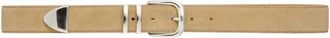 Liviana Conti Suede Calf Riem - Dames - Riemen - Beige - 90 CM - Leer - Accessoires