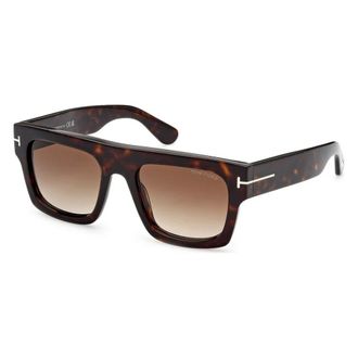 Tom Ford Sunglasses, male, Brown, 53 MM, Square Havana Sunglasses