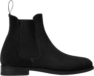 Scarosso Zwarte su&egrave;de Chelsea boots - Dames - Chelseaboots - Zwart - 38 EU - Su&egrave;de - Schoenen