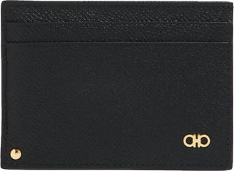Ferragamo Gancini Leather Credit Card Holder