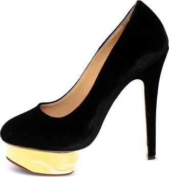 Charlotte Olympia Pumps in velluto Pre-owned 145mm - Nero