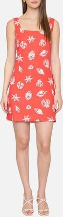 Blu Pepper Shell Print Minidress in Red at Nordstrom Rack, Size Medium
