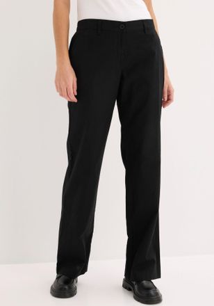Bonprix Leinenhose BONPRIX, Damen, Gr. 40, N-Gr, schwarz, Leinenmischung, Obermaterial: 55% Leinen, 45% Baumwolle, unifarben, festlich, loose fit lang, Hosen 