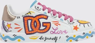 Dolce & Gabbana Sneakers Portofino in pelle di vitello con stampa monogram DG