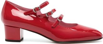 Carel Kina patent-leather Mary Jane shoes - women - Patent Leather/Leather/Leather - 35.5 - Red