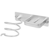 OEM Soporte De Pared Para Secador De Pelo, De Aluminio, Para Taladro, Secador De Pelo Y Plancha, Con Superficie Mate, Organizador De Ba&ntilde;o (plata Mate) - C