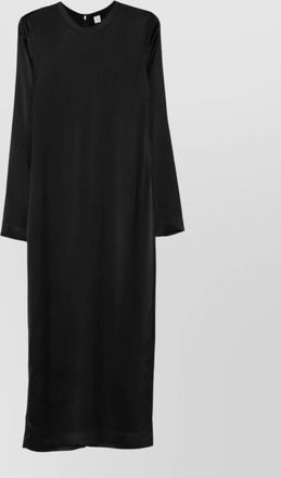 Toteme long satin dress featuring back slit