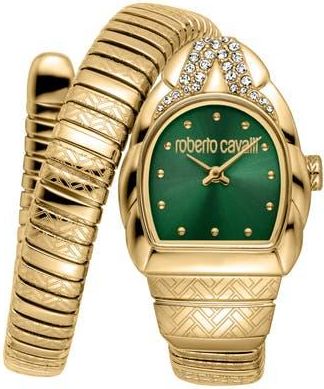 Roberto Cavalli Aurora Snake Wraparound Bracelet Watch, 24mm x 30mm in Gold at Nordstrom Rack