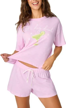 PJ Salvage Softee Cotton & Modal Short Pajamas in Tulip at Nordstrom, Size X-Small