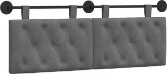 vidaXL Cabecero Colgante Gris Oscuro Terciopelo Vidaxl