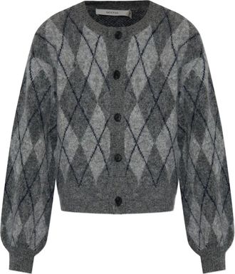 Gestuz Cardigan a rombi - Grigio