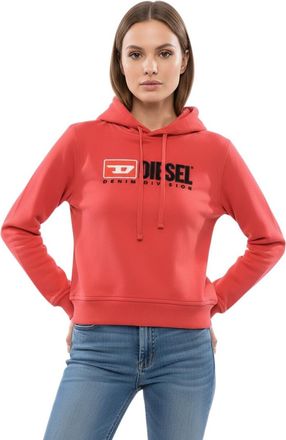 Diesel Red Logo Hood Sweatshirt