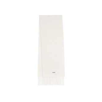 Jacquemus Winter Mohair Alpaca Wol Sjaal - unisex - Wintersjaals - Beige - ONE Size - Wol - Accessoires