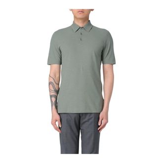 Zanone Polo Shirts, male, Green, 5XL, Short Sleeve Polo Shirt