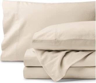 Bare Home 100% Organic Cotton Flannel Sheet Set in Sand at Nordstrom, Size Twin X-Long